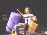 At the drums